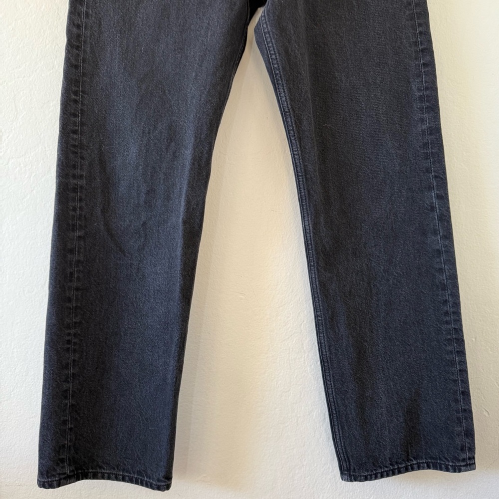 Arket Loose Organic Cotton Black Straight Leg Jeans Size 30/32 - Picture 12 of 15